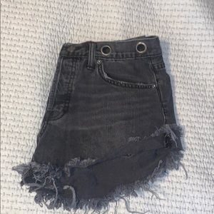 Free People Distressed Jean Shorts